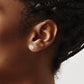 14k Post 6mm Crystal Ball Earrings