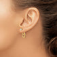 14K Yellow Gold Polished with CZ Stud Earring Jackets