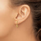 14K Polished Treble Clef Dangle Earrings