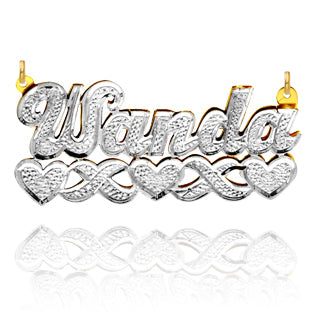 14 Karat "Wanda" Style 3D Nameplate